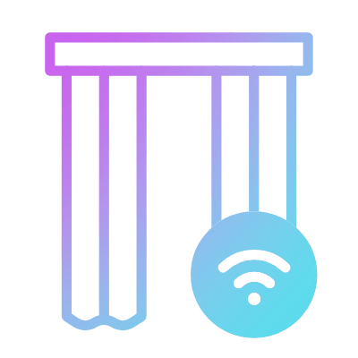 Curtains Wireless, Animated Icon, Gradient
