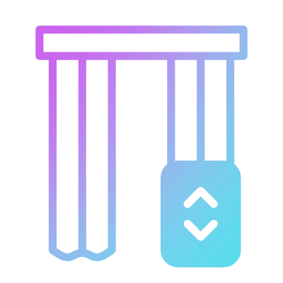 Curtains Controller, Animated Icon, Gradient