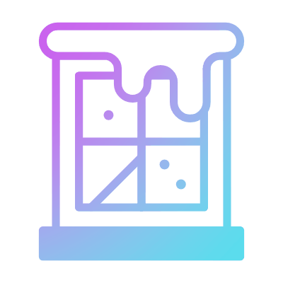 Snowed Window, Animated Icon, Gradient