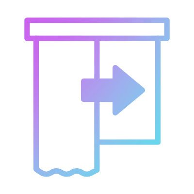 Curtain closing, Animated Icon, Gradient