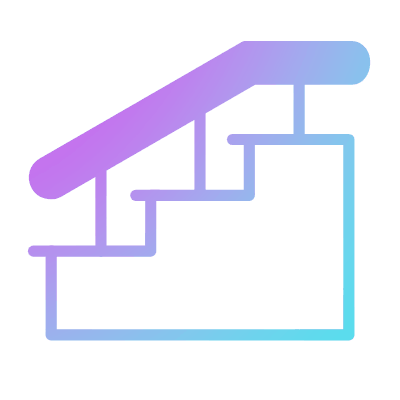 Staircase, Animated Icon, Gradient