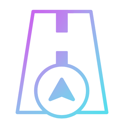 Road navigation, Animated Icon, Gradient