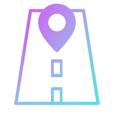 Road Location Pin, Animated Icon, Gradient