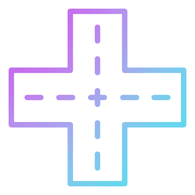 Crossroad, Animated Icon, Gradient