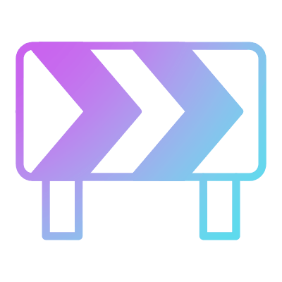 Road Barrier, Animated Icon, Gradient
