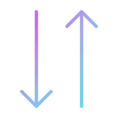 Down Up, Animated Icon, Gradient