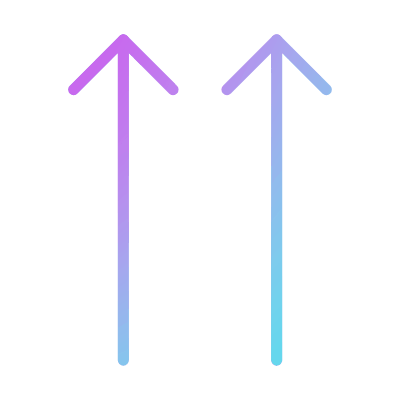 Arrows Up, Animated Icon, Gradient