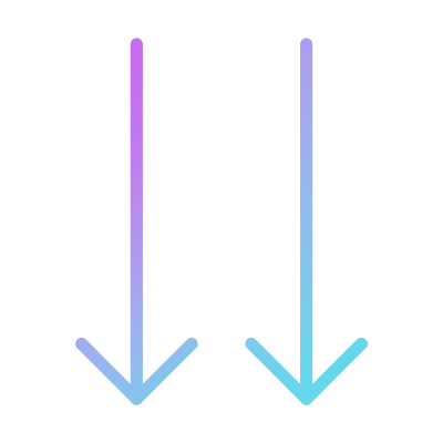 Arrows Down, Animated Icon, Gradient