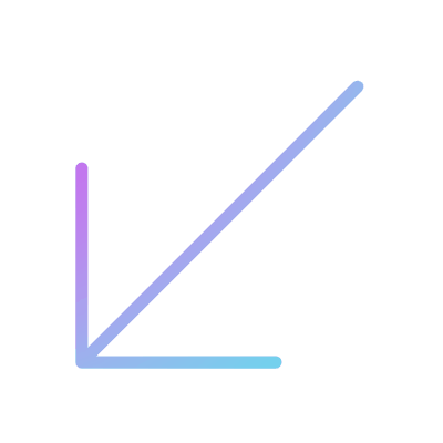 Arrow Down Left, Animated Icon, Gradient