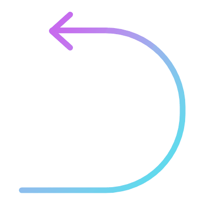 U-turn Left, Animated Icon, Gradient