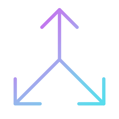 Arrows 3D, Animated Icon, Gradient