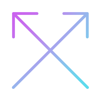 Crossed Up, Animated Icon, Gradient