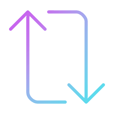 Arrows Loop Vertical, Animated Icon, Gradient