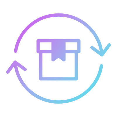 Arrows Rotate Box, Animated Icon, Gradient