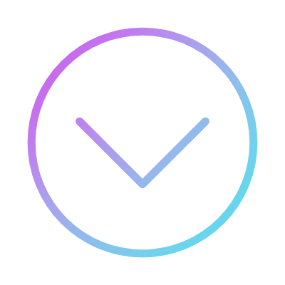 Chevron Down, Animated Icon, Gradient