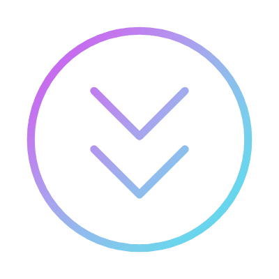 Chevrons Down, Animated Icon, Gradient