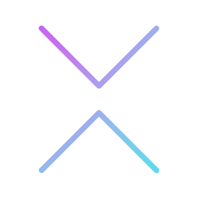 Chervons Inward, Animated Icon, Gradient