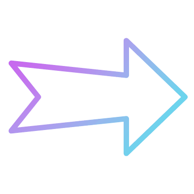 Arrow Notched Right, Animated Icon, Gradient