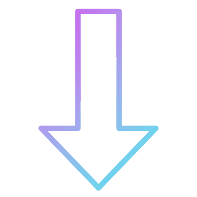Arrow Down, Animated Icon, Gradient