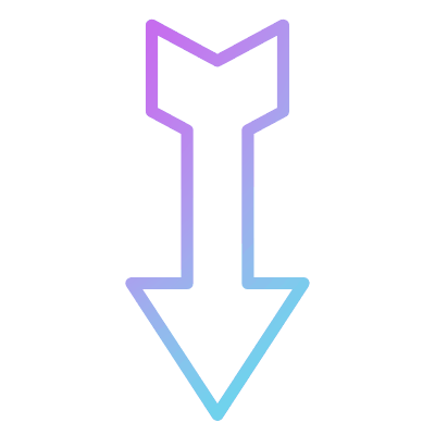 Arrow Down, Animated Icon, Gradient
