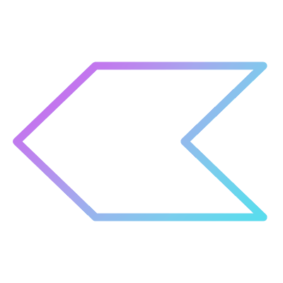 Chevron Left, Animated Icon, Gradient