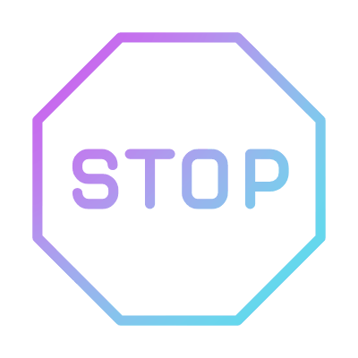 Stop, Animated Icon, Gradient