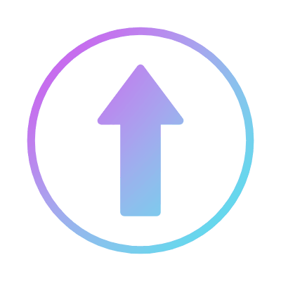 Straight Ahead, Animated Icon, Gradient