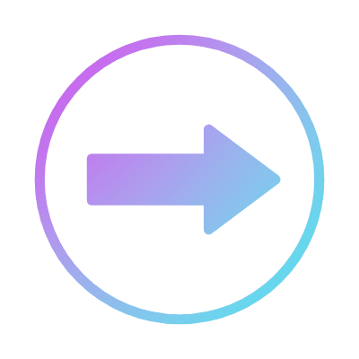 Turn Right, Animated Icon, Gradient