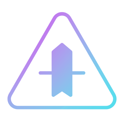 Intersection Side Roads, Animated Icon, Gradient