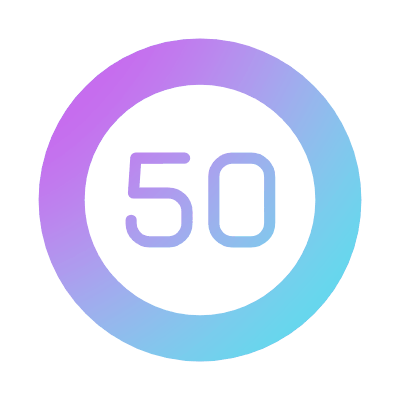 Speed Limit 50, Animated Icon, Gradient