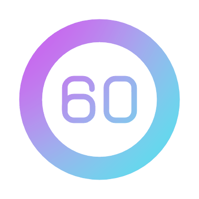 Speed Limit 60, Animated Icon, Gradient