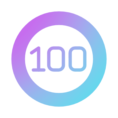 Speed Limit 100, Animated Icon, Gradient