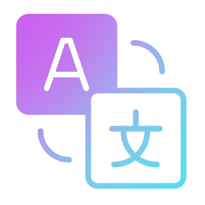 Translation, Animated Icon, Gradient
