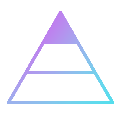 Pyramid diagram, Animated Icon, Gradient