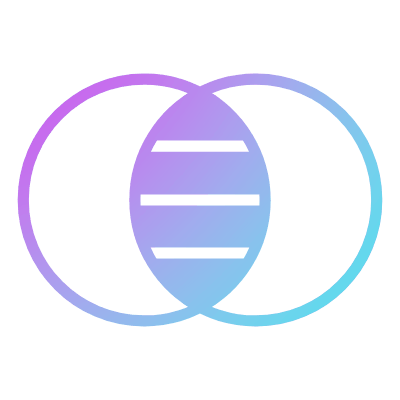 Venn Diagram, Animated Icon, Gradient