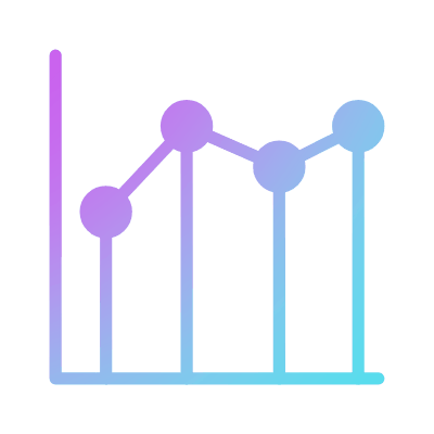 Line Chart Markers, Animated Icon, Gradient