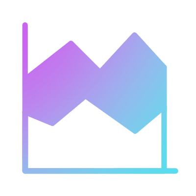 Area Chart, Animated Icon, Gradient