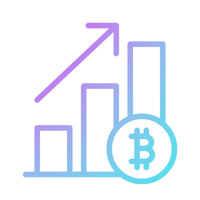 Bar chart btc grow, Animated Icon, Gradient