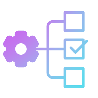 Diagram Cog, Animated Icon, Gradient
