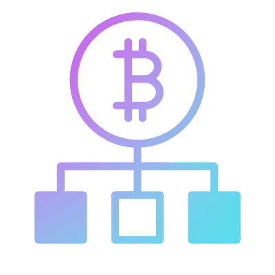 Bitcoin Network, Animated Icon, Gradient