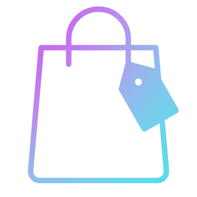 Shopping Bag Pricetag, Animated Icon, Gradient
