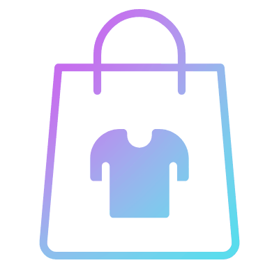 Shopping Bag Clothes, Animated Icon, Gradient