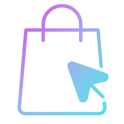 Shopping Bag Online, Animated Icon, Gradient