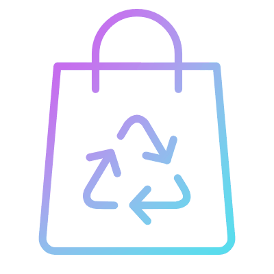 Shopping Bag Recycling, Animated Icon, Gradient