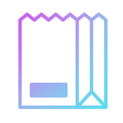 Paper Bag, Animated Icon, Gradient