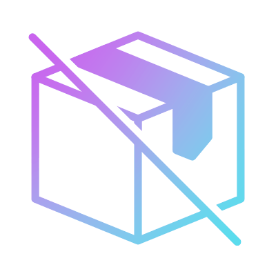 Box Slash, Animated Icon, Gradient