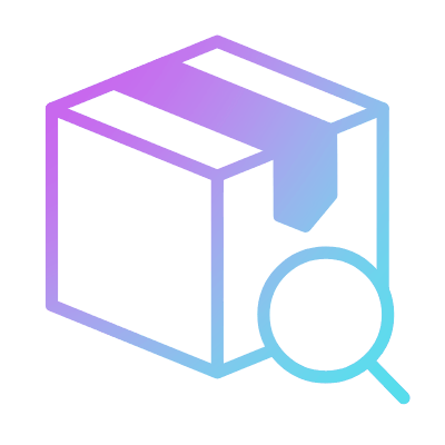 Box Magnifier, Animated Icon, Gradient