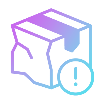 Box Damage, Animated Icon, Gradient