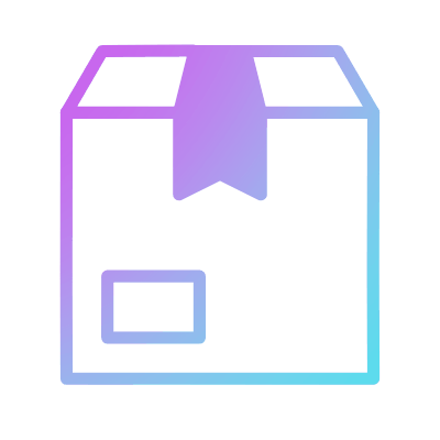 Box Front Label, Animated Icon, Gradient