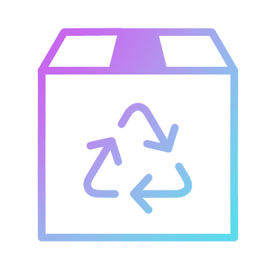 Box Front Recycle, Animated Icon, Gradient